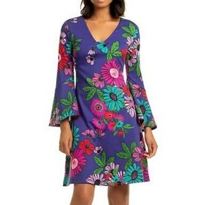 Trina Turk Floral Bell Sleeve Dress